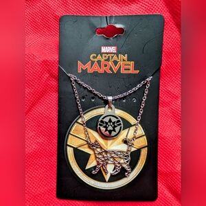 Marvel Captain Marvel Goose Silver 2 Tiered Pendant Necklace